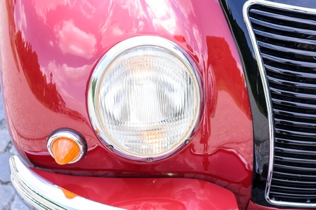 Red Veteran car headlamp 