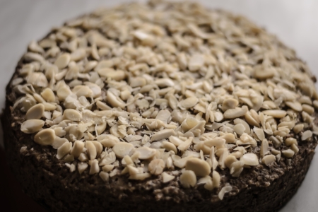 Whole nut cake  Delicious dessert の写真素材