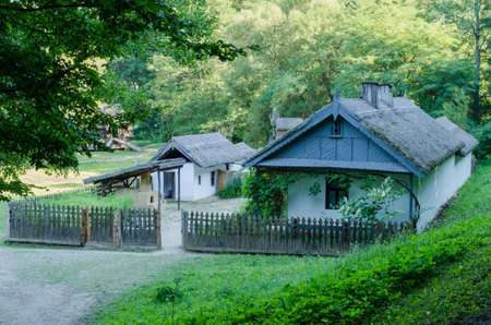 Old traditional house located in the picturesque landscape, Romaniaのeditorial素材