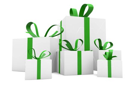 render of a group of isolated gifts