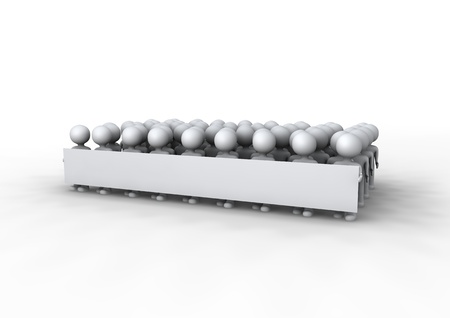 3d little people protestの写真素材