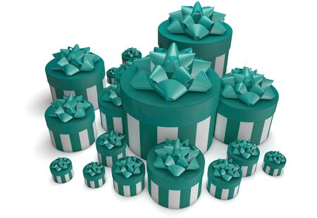 3d render of a group of gifts