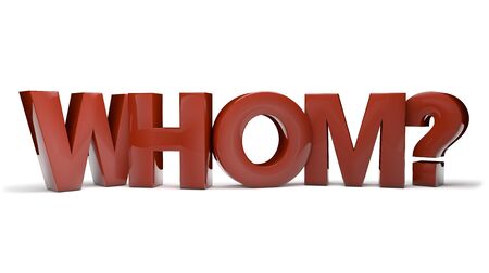 3d render of the text whomの写真素材