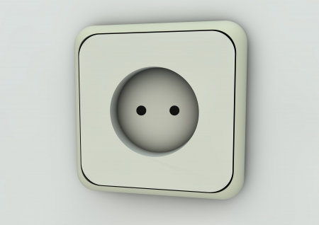render of a plug over a wallの写真素材