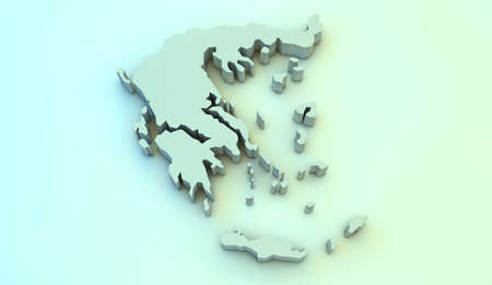 greece 3d mapの写真素材