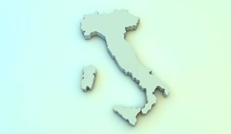 render of an italy 3d mapの写真素材