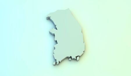 render of a south korea mapの写真素材