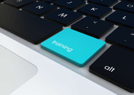training button on a keyboardの写真素材
