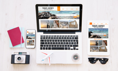 travel plan top view agencyの写真素材