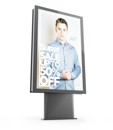 3d rendering of a fashion advertising billboardの写真素材