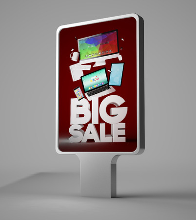 3d rendering of big tech sale advertising bilboardの写真素材
