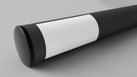 paper tube container mockup 3d renderingの写真素材