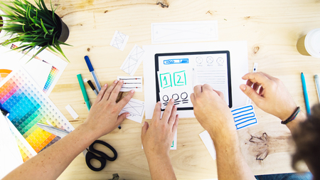 UX tablet designers working