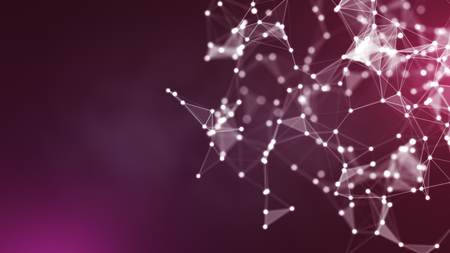 3d network geometricの写真素材