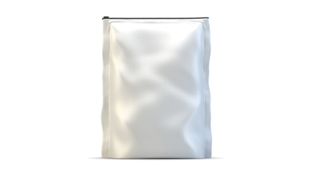 zip bag mockup 3d rendering isolatedの写真素材