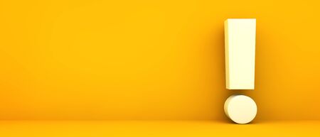 Exclamation mark on yellow