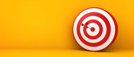 Bulls-eye on yellow