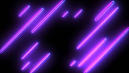 Neon lines background 3d rendering の写真素材
