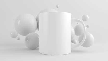 Mug mock up 3d renderingの写真素材