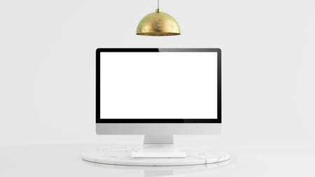 Elegant Computer mock up 3d rendering