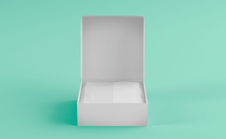 White mailing box 3d rendering mock up