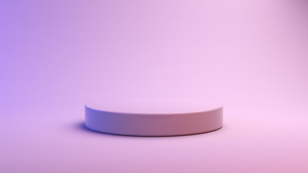 Minimal platform 3d rendering spaceの写真素材