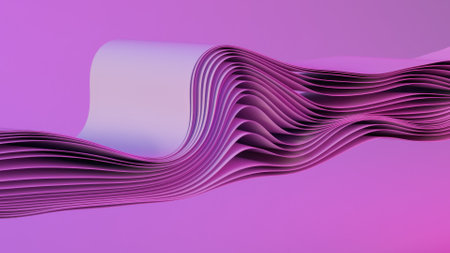 abstract background with folded textile layersの写真素材