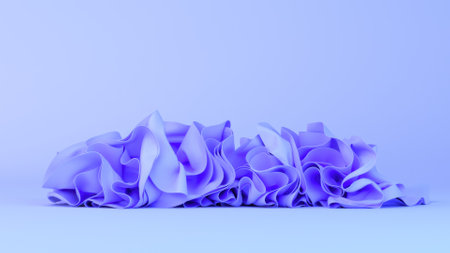 abstract background with folded textile layersの写真素材