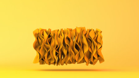 abstract background with folded textile layersの写真素材