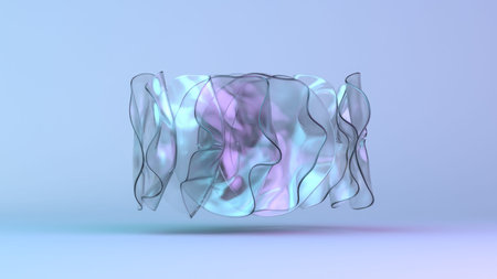 abstract background with folded textile layers