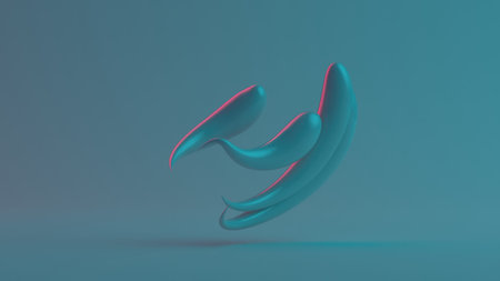 Neon Glow Abstract Metallic Curves