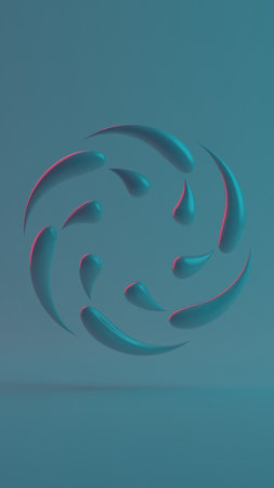 Neon Glow Abstract Metallic Curves