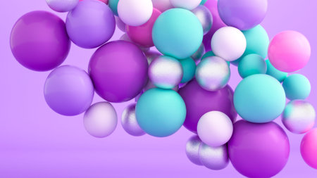 3D Colorful Floating shapes background