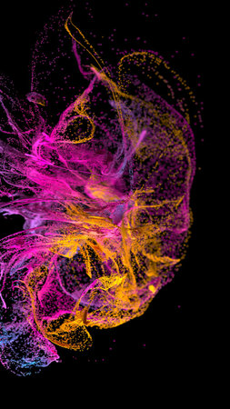 3d abstract background of colorful dot