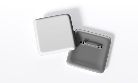 Square Pin Mockupの写真素材