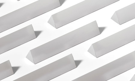 Table tents mockup isolated on white backgroundの写真素材