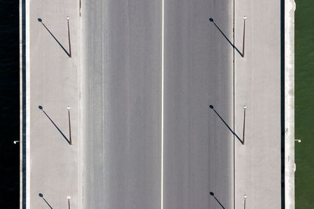 Empty bridge roadの写真素材