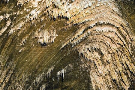 Raw icecles salt in a caveの写真素材