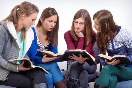 Women team learn truth from the Bible の写真素材