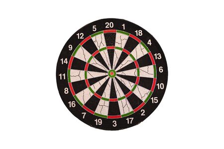 A dartboard isolated on a white background.の写真素材