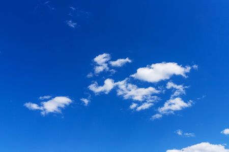 White clouds on a blue sky. Clear sky.の写真素材