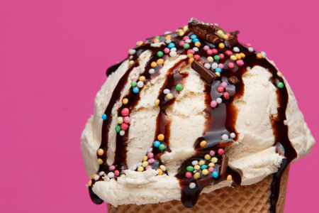 Ice-cream chocolate whit
