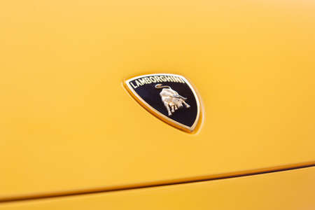 Torrelavega, Spain - September 17, 2020: Lamborghini Gallardo exhibited at the concentration of super sports vehicles that takes place annually in the city of Torrelavega, Spain.のeditorial素材
