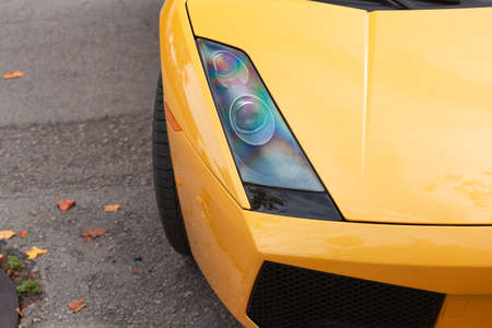 Torrelavega, Spain - September 17, 2020: Lamborghini Gallardo exhibited at the concentration of super sports vehicles that takes place annually in the city of Torrelavega, Spain.のeditorial素材