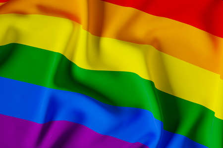 gay pride official flag. LGTBI.3D Illustrationの写真素材