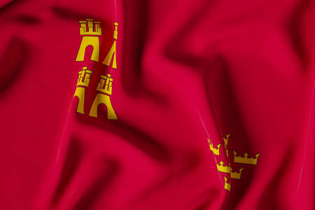 Murcia official flag.3D render illustrationの写真素材