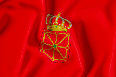 Navarra official flag.3D render illustrationの写真素材