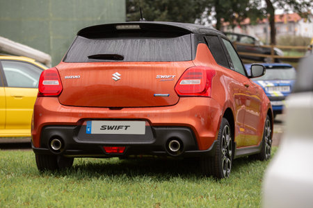 Cobreces, Spain - August 14, 2021: Car show in Cobreces. Suzuki swift hybrid is a new model launched...
