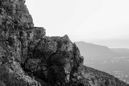 amazing mountain at the seaの写真素材