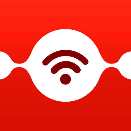 wifi logo and icon vector Isolatedのイラスト素材